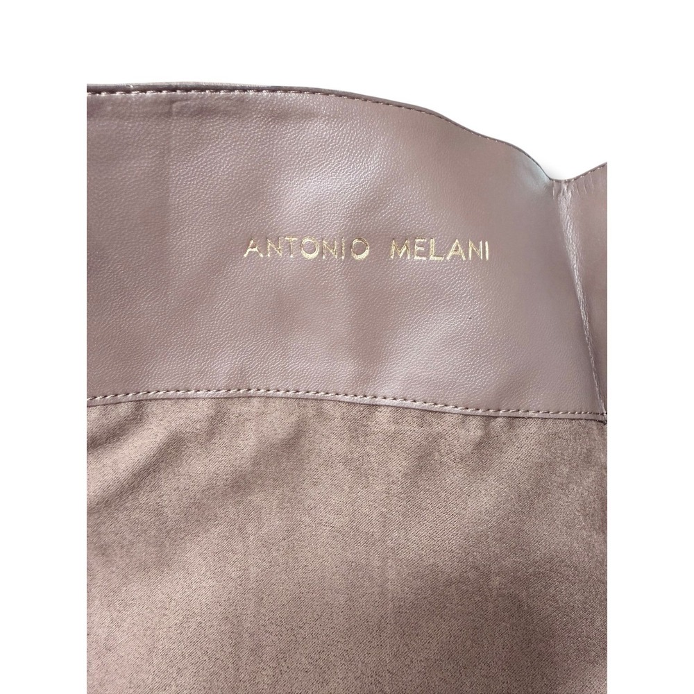 Antonio Melani Taupe Suede Knee High Boots with Gold Buckle Accent Size 6M - Picture 6 of 16
